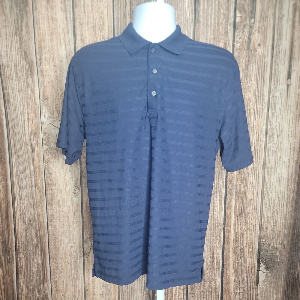 Links Edition Polo Collared Shirt ~ Sz M ~ Navy Blue ~ Short Sleeve